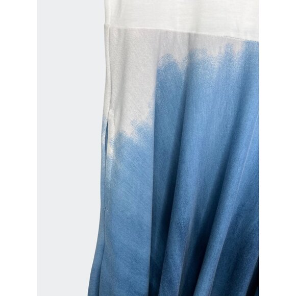 Lularoe Womens Nicki Sleeveless White & Blue Ombre Tank Dress Large - Picture 12 of 12